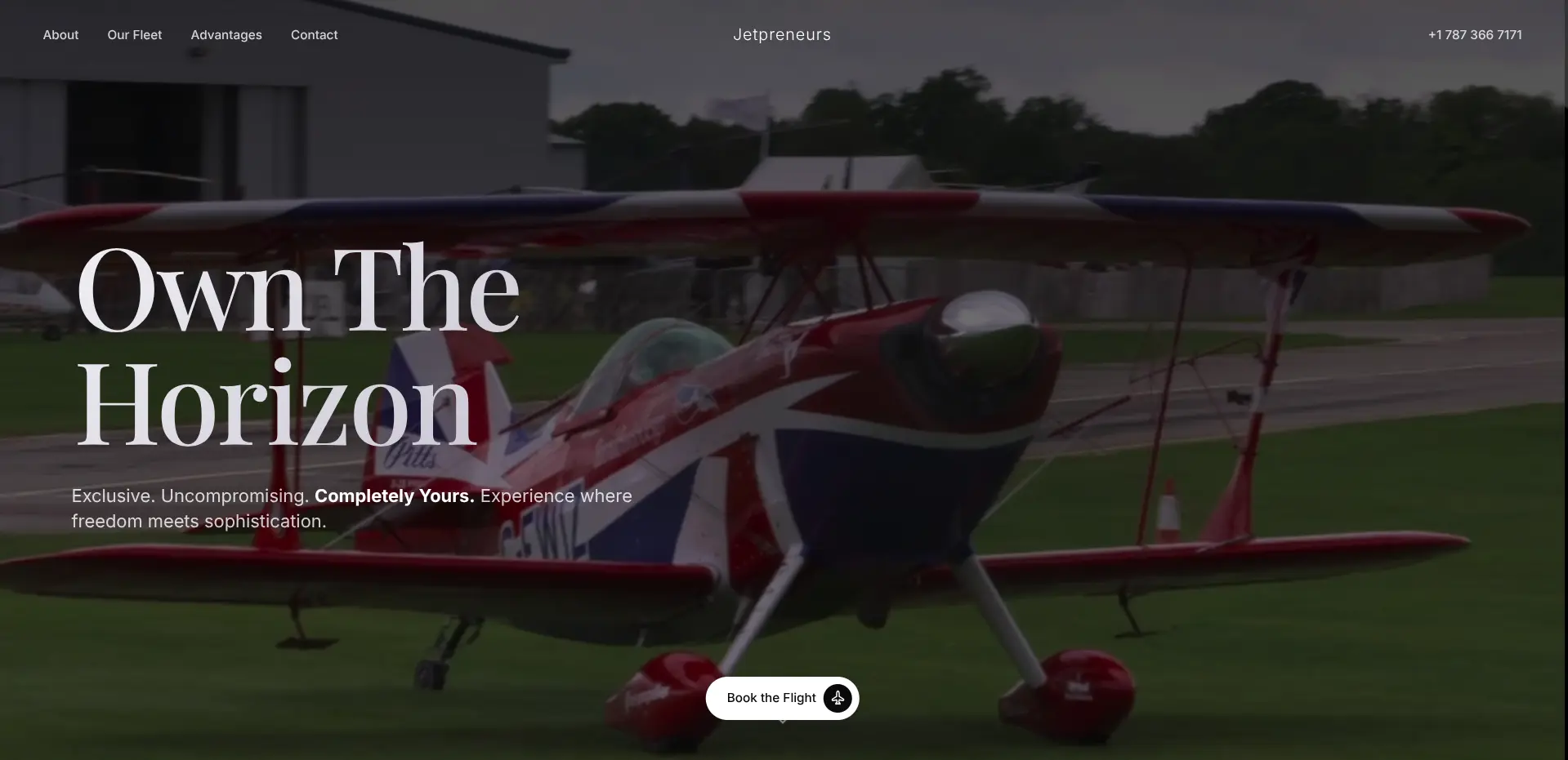 JetPreneurs aircraft page design